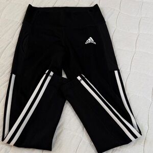 Adidas Active Aeroready Women’s Black Leggings with White Stripes